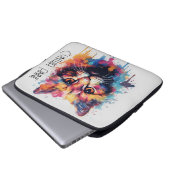 "Ich bin die Coolste" Wasserfarbenkatze - Laptop-S Laptopschutzhülle (Vorne Knopf)