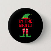 Ich bin die Elf Pajamas Matching Familie Weihnacht Button (Vorderseite)