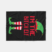 Ich bin die Elf Pajamas Matching Familie Weihnacht Fleecedecke (Vorderseite (Horizontal))