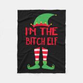 Ich bin die Elf Pajamas Matching Familie Weihnacht Fleecedecke (Vorderseite)