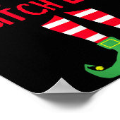 Ich bin die Elf Pajamas Matching Familie Weihnacht Poster (Ecke)