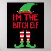 Ich bin die Elf Pajamas Matching Familie Weihnacht Poster (Vorne)