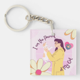 Ich bin die Eltern meiner Katze Schlüsselanhänger