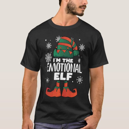 Ich bin die Emotionale Elf Weihnachtselfen Familie T-Shirt (Vorderseite)