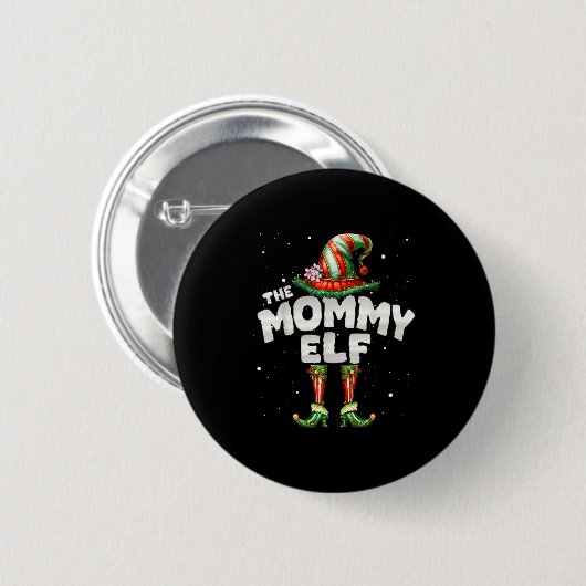 Ich bin die Familie Elf Matching Group Weihnachten Button (Vorne & Hinten)