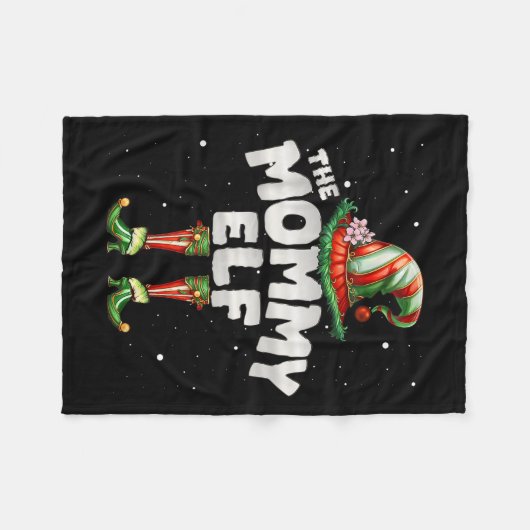 Ich bin die Familie Elf Matching Group Weihnachten Fleecedecke (Vorderseite (Horizontal))