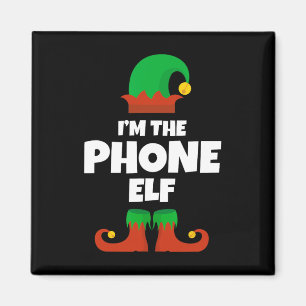 Ich bin die Familie Phones Elf Pajama Weihnachtslu Magnet