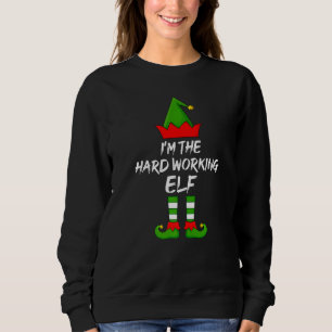 Ich bin die fleißige Elf Matching Familie Elf Chri Sweatshirt