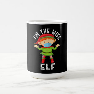 Ich bin die Frau Elf Lustiges Weihnachtsgeschenk Verwandlungstasse