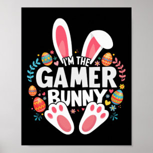Ich bin die Gamer Bunny Matching Osterfamilie Poster