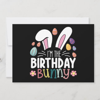 Ich bin die Geburtstagsbunny Osterfamilie, die pas Einladung