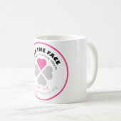 ICH BIN die GESICHT Rosa-Kaffee-Tasse Kaffeetasse (VorderseiteRechts)