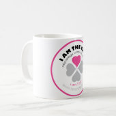 ICH BIN die GESICHT Rosa-Kaffee-Tasse Kaffeetasse (Vorderseite Links)