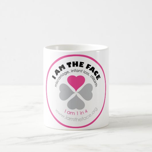 ICH BIN die GESICHT Rosa-Kaffee-Tasse Kaffeetasse (Mittel)