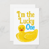 Ich bin die Glückliche Dankeschön-Karte Dankeskarte (Vorne/Hinten)