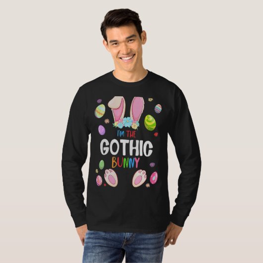 Ich bin die gotische Bunny Oaster Party Matching F T-Shirt (Vorne ganz)
