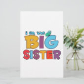 Ich bin die große Schwester Butterfly. Briefpapier (Stehend Vorderseite)