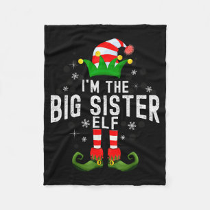 Ich bin die große Schwester-Elf-Weihnachtsfamilie Fleecedecke
