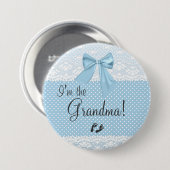 Ich bin die Großmutter-Blau-Spitze Button (Vorne & Hinten)