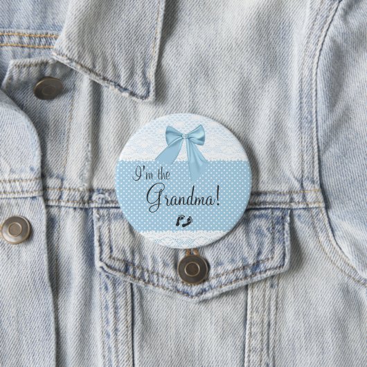 Ich bin die Großmutter-Blau-Spitze Button (Beispiel)