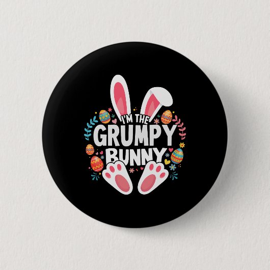 Ich bin die gruselige, sonnige, passende Osterfami Button (Vorderseite)