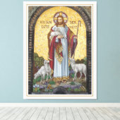 "ICH BIN DIE GUTE SHEPHERD" John 10:11 Mosaikkunst Leinwanddruck (Insitu (Holzboden))
