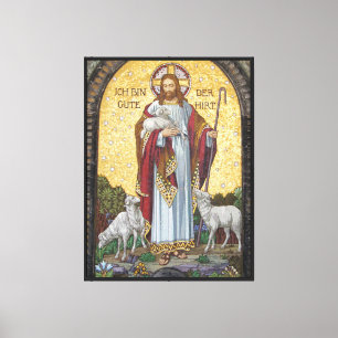 "ICH BIN DIE GUTE SHEPHERD" John 10:11 Mosaikkunst Leinwanddruck