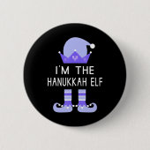 Ich bin die Hanukkah Elf jüdische Menorah Funny Button (Vorderseite)