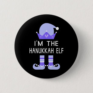 Ich bin die Hanukkah Elf jüdische Menorah Funny Button