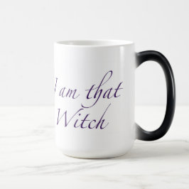 "Ich bin die Hexe" (verlassen Hand) Morphing-Tasse Verwandlungstasse