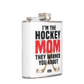 Ich bin die Hockey-Mama, die Sie vor Red gewarnt h Flachmann (Rechts)