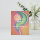 Ich bin die Hoffnung Postkarte (Stehend Vorderseite)