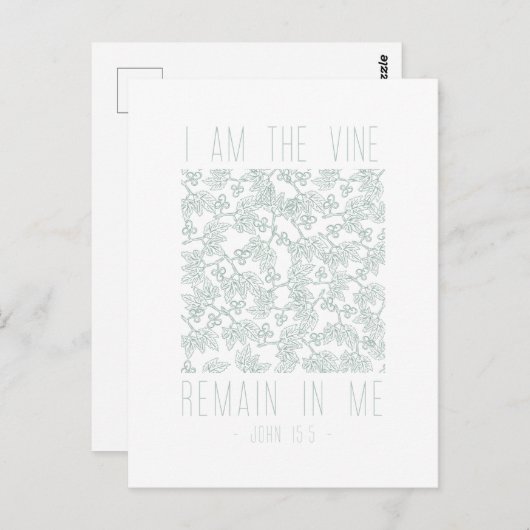 Ich bin die Illustrierte Verse der WeinHand Postkarte (Vorne/Hinten)