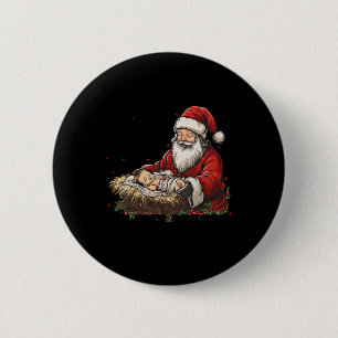 Ich bin die Jahreszeit Weihnachten im Grund Jesus Button