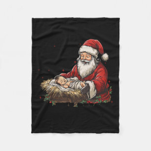 Ich bin die Jahreszeit Weihnachten im Grund Jesus Fleecedecke