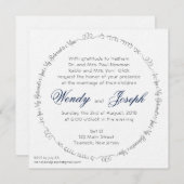 Ich bin die jüdische Hochzeitsfeier meines Geliebt Einladung (Vorne/Hinten)