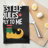 Ich bin die jüngste Elf-Matching-Familie Weihnacht Geschirrtuch (Viertel Falte)