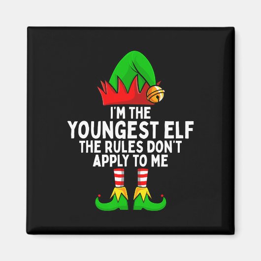 Ich bin die jüngste Elf-Matching-Familie Weihnacht Magnet (Vorne)