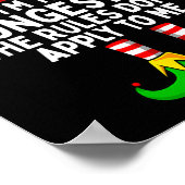 Ich bin die jüngste Elf-Matching-Familie Weihnacht Poster (Ecke)