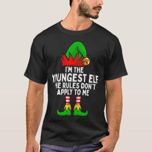 Ich bin die jüngste Elf-Matching-Familie Weihnacht T-Shirt
