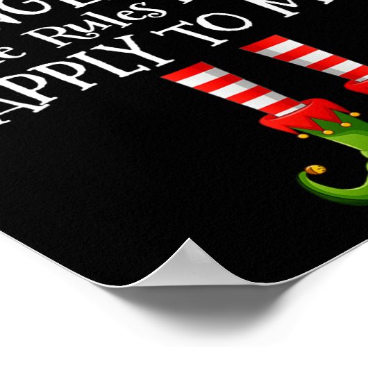 Ich bin die jüngste Elf-Regel, die nicht auf mich  Poster (Ecke)