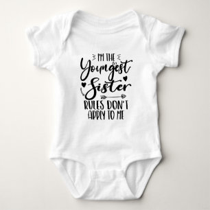 Ich bin die jüngste Schwester der Geburtstagsschwe Baby Strampler