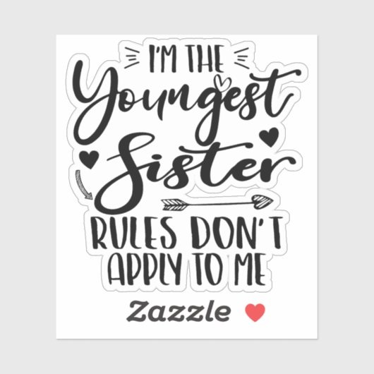 Ich bin die jüngste Schwester Sarcasm Lover, Niedl Aufkleber (Blatt)