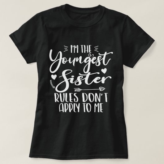 Ich bin die jüngste Schwester Sarcasm Lover, Niedl T-Shirt (Design vorne)