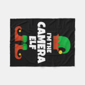 Ich bin die Kamera Elf Familie Pajama Weihnachtsma Fleecedecke (Vorderseite (Horizontal))