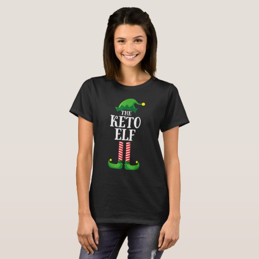 Ich bin die Keto-Elf-Gruppe Weihnachts-Matching-Fa T-Shirt (Vorne ganz)