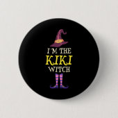 Ich bin die Kiki-Hexenkleider Halloween-Witchy Button (Vorderseite)