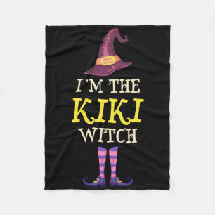 Ich bin die Kiki-Hexenkleider Halloween-Witchy Fleecedecke