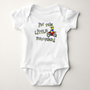 Ich bin die Kleine Bruder-Motocross-Kleidung Baby Strampler