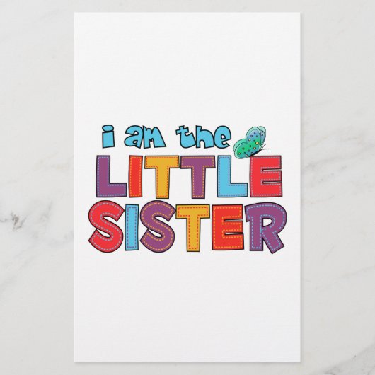 Ich bin die kleine Schwester Butterfly Briefpapier (Vorderseite)